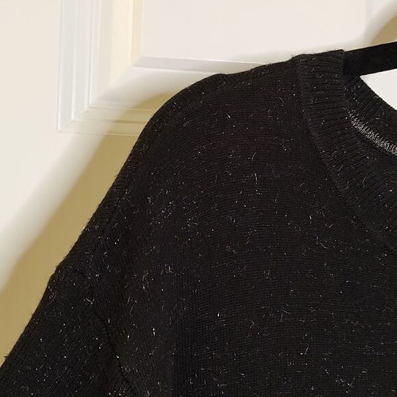 Boden Aurelie Sparkle Long Sleeve Sweater Top Black - Picture 3 of 8